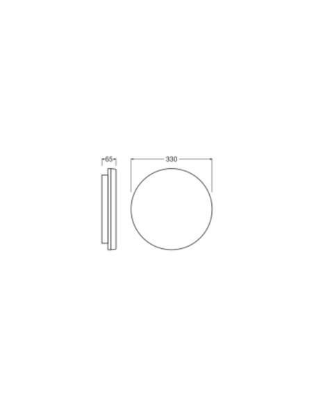 PLAFON LED SURFACE FLAT ROUND SENSOR 330 P 19W CPS 