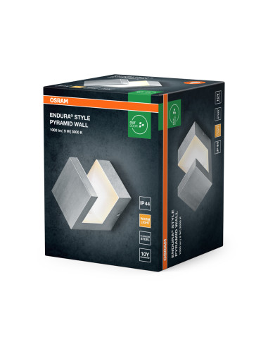 KINKIET ZEWNĘTRZNY ENDURA STYLE PYRAMID WALL 9W 3000K 600LM ST 