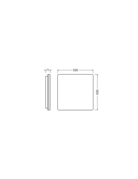 PLAFON LED SURFACE FLAT SQUARE 500 P 27W CPS 