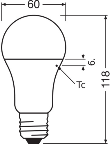 ŻARÓWKA LED V CLA100 FR 13W 2700K ciepła biała E27 1521LM VALUE PLASTIC