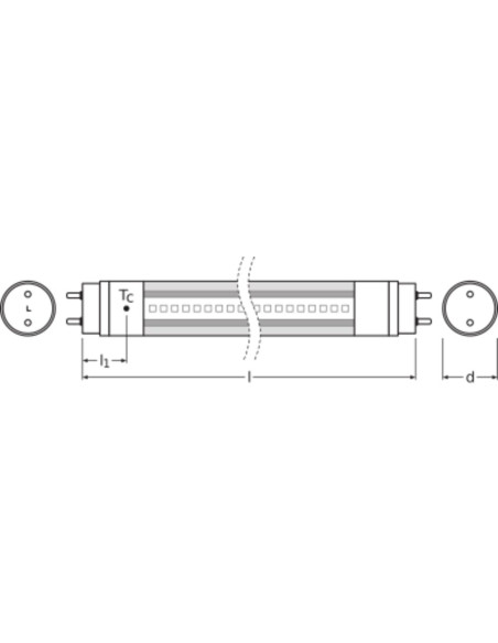 ŚWIETLÓWKA LED ST8-1.2M LEDTUBE T8 AC 1200 16W 4000K nutralna biała 1800LM ENTRY TUBA LED 