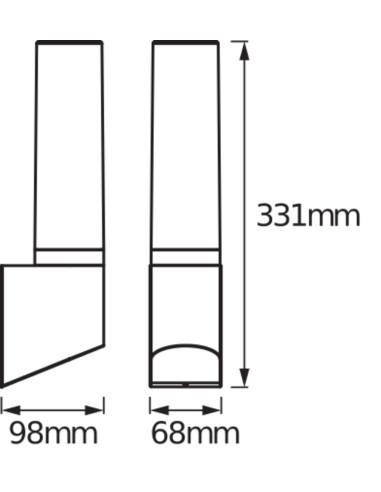 KINKIET ZEWNĘTRZNY ENDURA STYLE LANTERN FLARE WALL 7W 3000K 470LM IP44 DG 