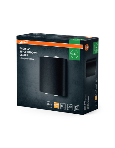 KINKIET ZEWNĘTRZNY ENDURA STYLE UPDOWN DECO II 11W DARK GRAY 