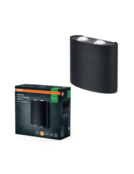 KINKIET ZEWNĘTRZNY ENDURA STYLE UPDOWN DECO II 11W DARK GRAY 