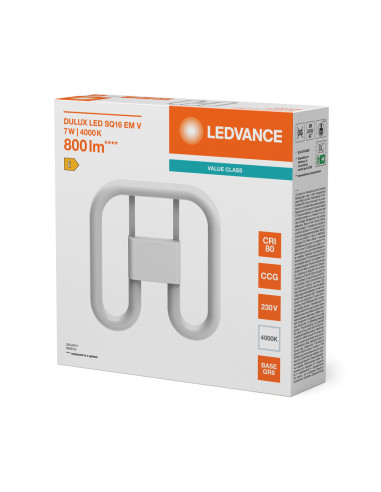 ŚWIETLÓWKA LED V DULUX LED SQ16 EM 7W/840 GR8 800LM 