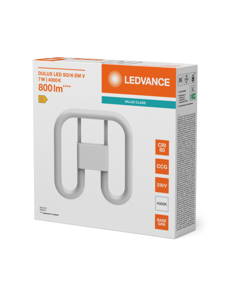 ŚWIETLÓWKA LED V DULUX LED SQ16 EM 7W/840 GR8 800LM 