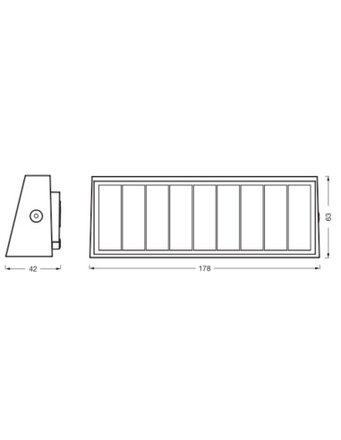KINKIET ZEWNĘTRZNY SOLAR ENDURA STYLE UPDOWN WALL DAYLIGHT SENSOR 7,1W 3000K IP54 