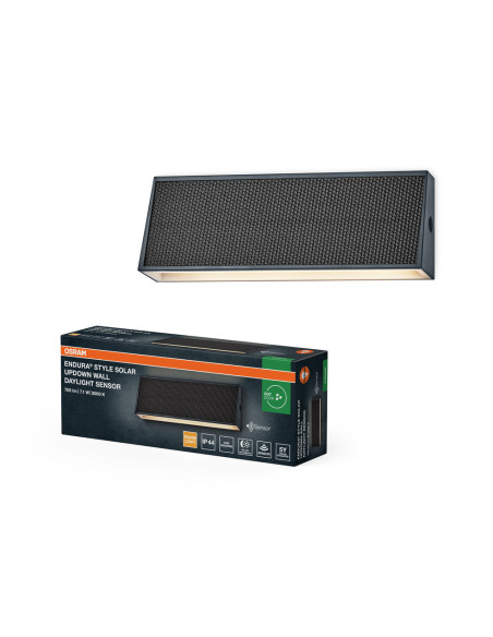 KINKIET ZEWNĘTRZNY SOLAR ENDURA STYLE UPDOWN WALL DAYLIGHT SENSOR 7,1W 3000K IP54 