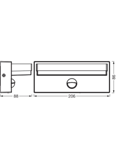 KINKIET ZEWNĘTRZNY Endura Style IP54 ROBUS WALL SENSOR Dark Gray 