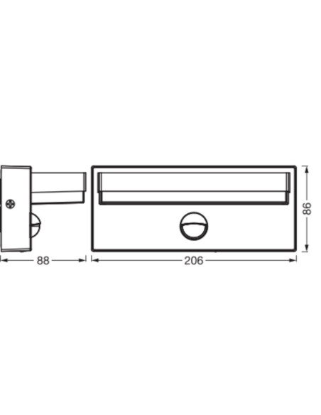 KINKIET ZEWNĘTRZNY Endura Style IP54 ROBUS WALL SENSOR Dark Gray 
