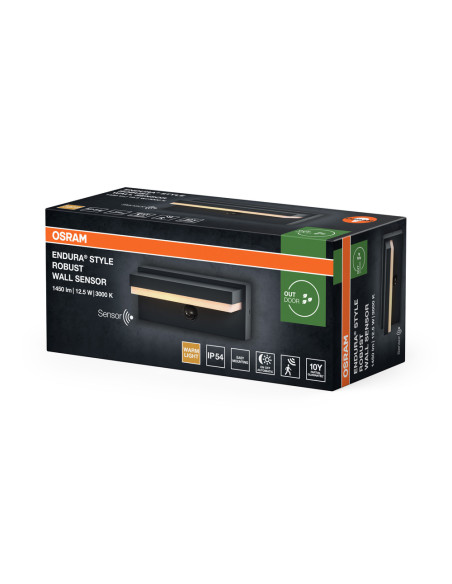 KINKIET ZEWNĘTRZNY Endura Style IP54 ROBUS WALL SENSOR Dark Gray 