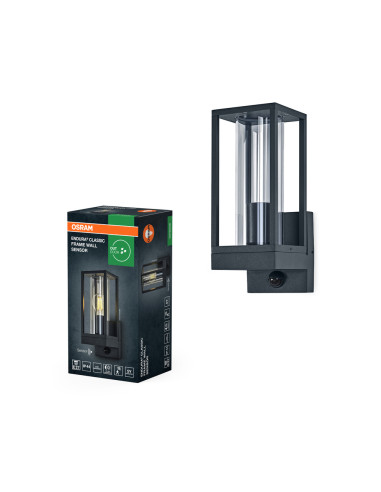 KINKIET ZEWNĘTRZNY ENDURA CLASSIC FRAME WALL SENSOR E27 IP44 ALU DG 