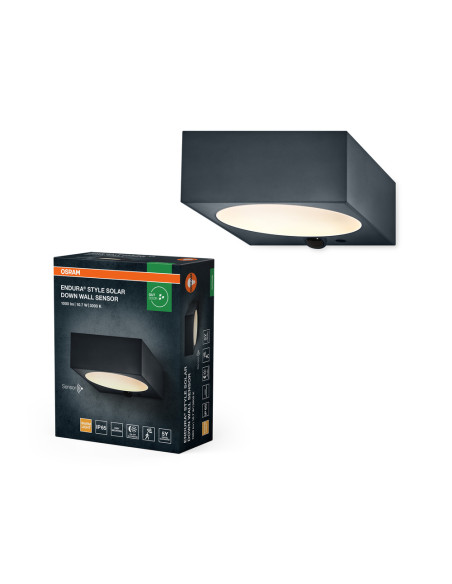 KINKIET ZEWNĘTRZNY SOLAR ENDURA STYLE DOWN WALL SENSOR 10,7W 3000K IP54 