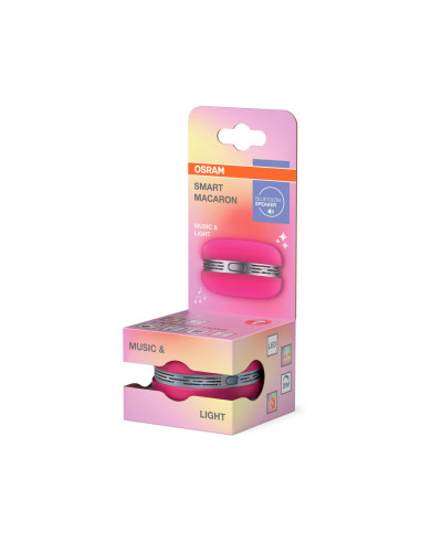GŁOŚNIK SMART BLUETOOTH MACARON RGB PINK 