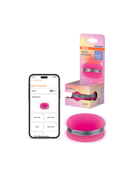 GŁOŚNIK SMART BLUETOOTH MACARON RGB PINK 