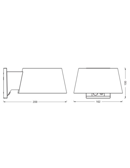 KINKIET ZEWNĘTRZNY SOLAR ENDURA STYLE BRELLA WALL SENSOR 10,2W 3000K 