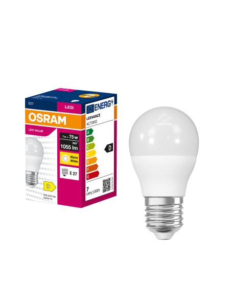 ŻARÓWKA LED VALUE CLP75 7W/830 3000K ciepła biała 1055LM FR E27 