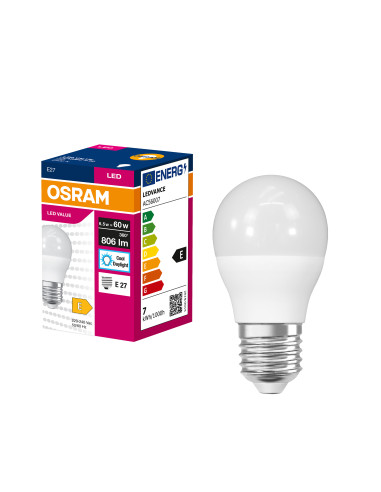 ŻARÓWKA LED VALUE CLP60 6.5W 6500K zimna biała 806LM FR E27 