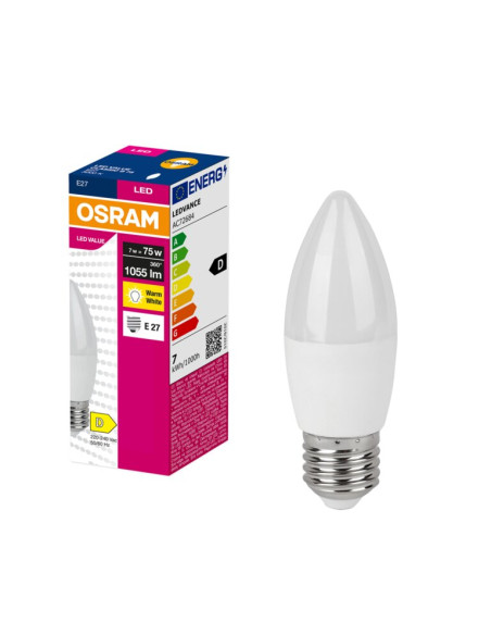 ŻARÓWKA LED VALUE CLB75 7W 3000K ciepła biała 1055LM FR E27 