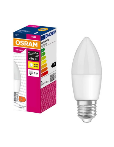 ŻARÓWKA LED VALUE CLB40 4.9W 3000K ciepła biała 470LM FR E27 