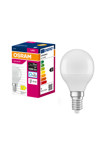 ŻARÓWKA LED VALUE CLP75 7W 6500K zimna biała 1055LM FR E14  
