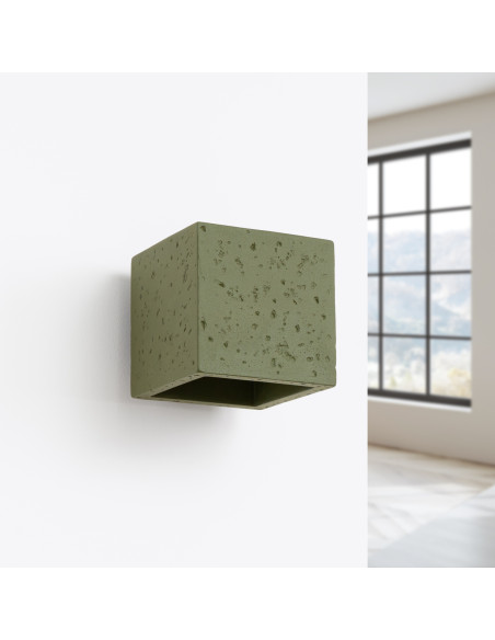 Kinkiet QUAD beton zielona oliwka