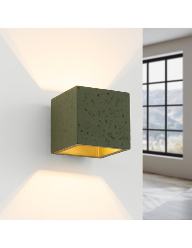 Kinkiet QUAD beton zielona oliwka