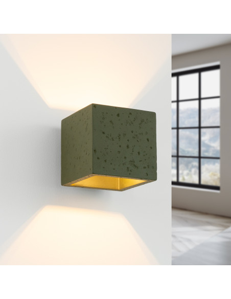 Kinkiet QUAD beton zielona oliwka