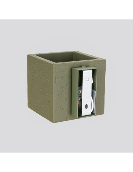 Kinkiet QUAD beton zielona oliwka