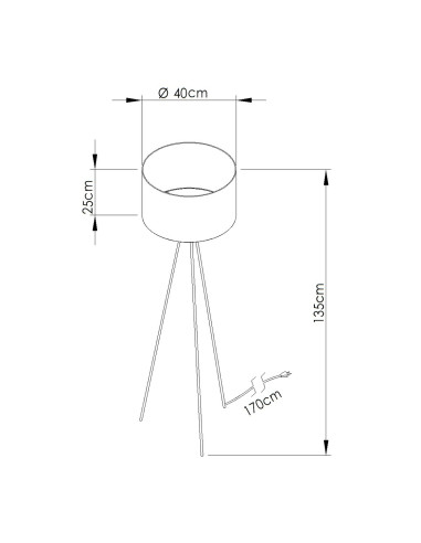 Lampa podłogowa NEVIA beżowy marmur