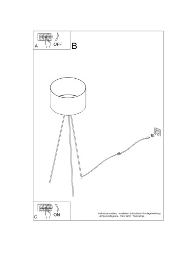 Lampa podłogowa NEVIA granat