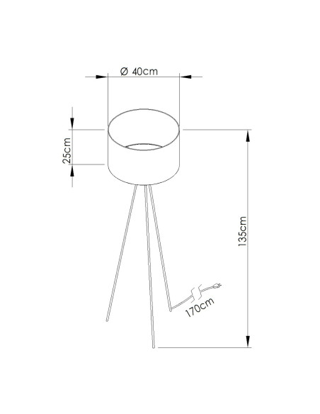 Lampa podłogowa NEVIA burgund