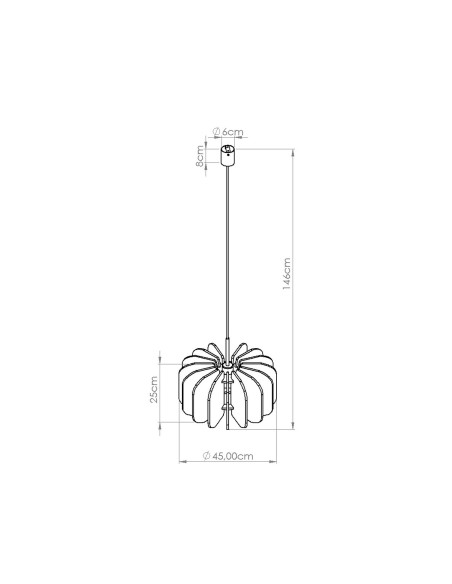 Lampa wisząca MULA 45 żółta