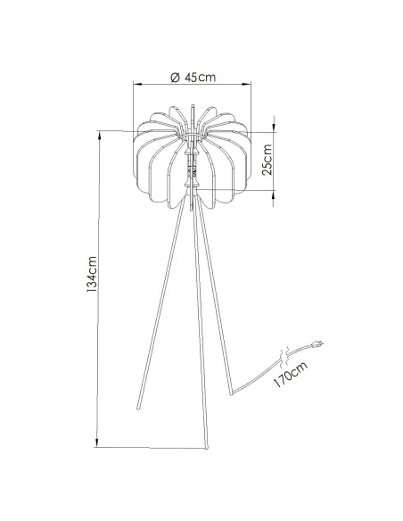 Lampa podłogowa MULA 45 beżowa