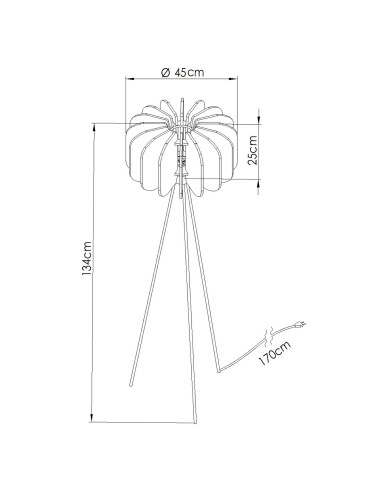 Lampa podłogowa MULA 45 granatowa