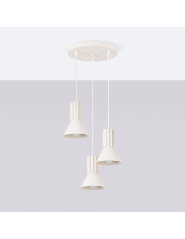 Lampa wisząca ESTRIA 3P beżowa