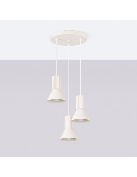 Lampa wisząca ESTRIA 3P beżowa