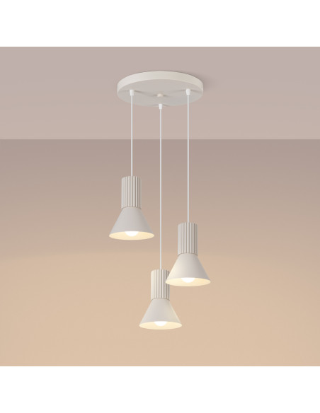 Lampa wisząca ESTRIA 3P beżowa