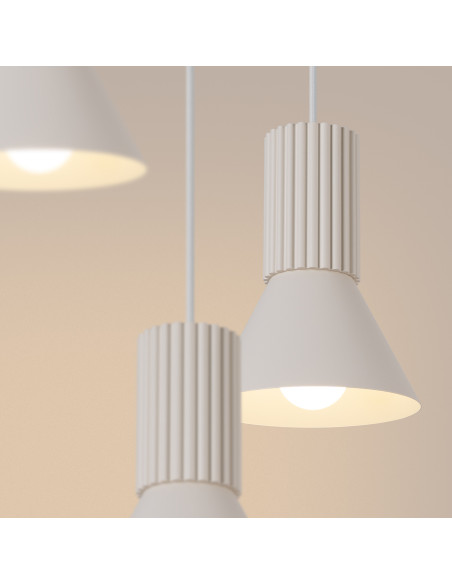 Lampa wisząca ESTRIA 3P beżowa