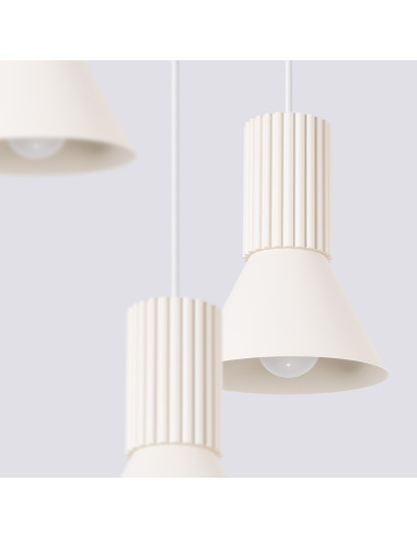 Lampa wisząca ESTRIA 3P beżowa