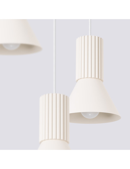 Lampa wisząca ESTRIA 3P beżowa