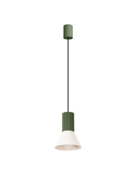 Lampa wisząca ESTRIA 1 beżowa/zielona oliwka
