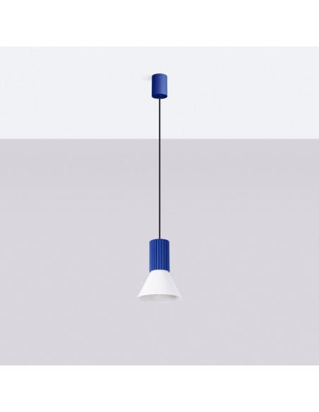 Lampa wisząca ESTRIA 1 biała/ultramaryna