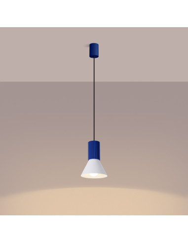Lampa wisząca ESTRIA 1 biała/ultramaryna