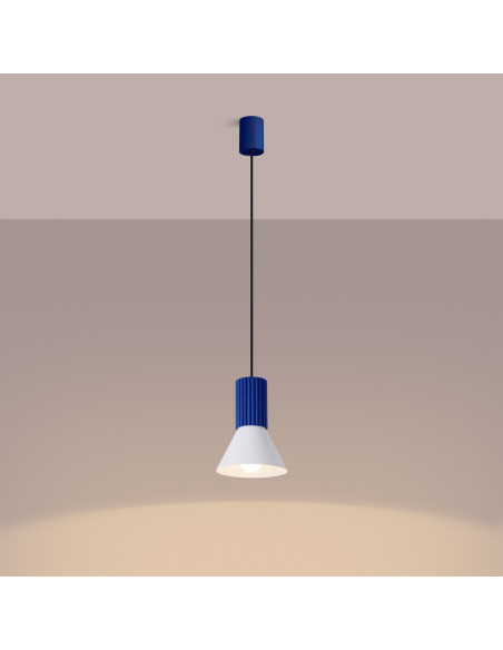 Lampa wisząca ESTRIA 1 biała/ultramaryna
