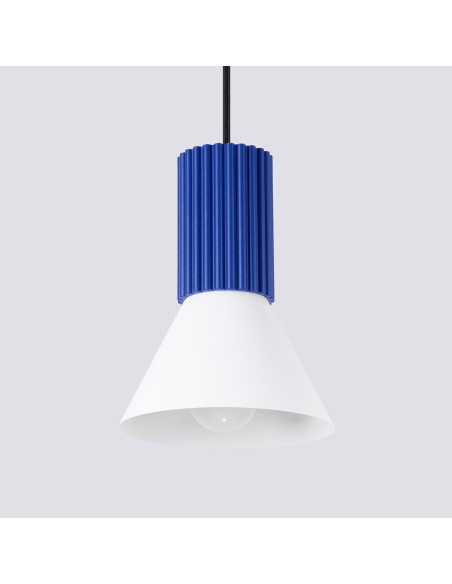 Lampa wisząca ESTRIA 1 biała/ultramaryna