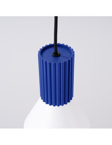 Lampa wisząca ESTRIA 1 biała/ultramaryna