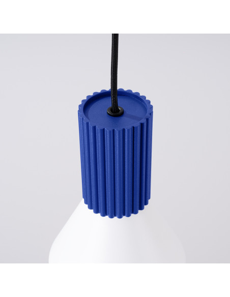 Lampa wisząca ESTRIA 1 biała/ultramaryna