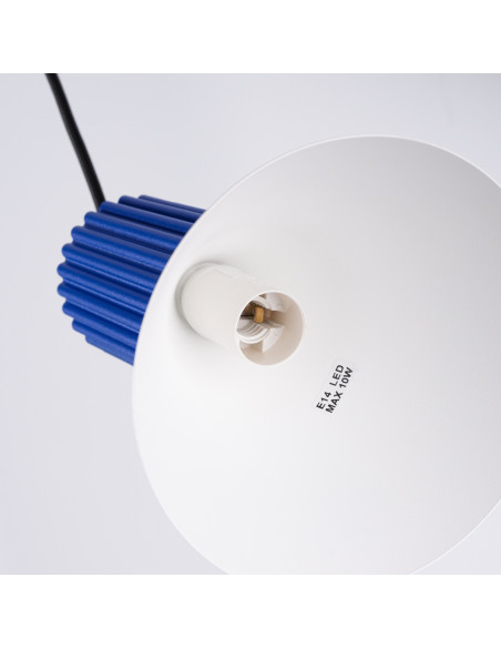 Lampa wisząca ESTRIA 1 biała/ultramaryna