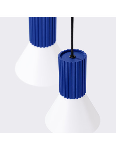 Lampa wisząca ESTRIA 3P biała/ultramaryna